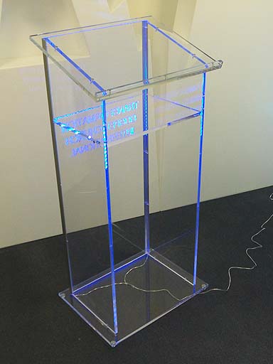 Acryl Rednerpult, HiFi Racks, Acrylmöbel, Acryl tisch, Plexiglas Sessel